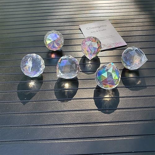 Miniatura 4 de Chengmu Colgante de prisma de lanza de 1.496in, 15 piezas colgantes de cristal de cristal, accesorios de cuentas de prisma de lágrima, collares de