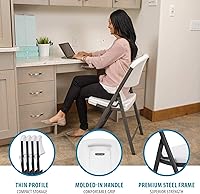 Vista 4 de Lifetime 22804 Granite Classic Commercial Folding Chair, White