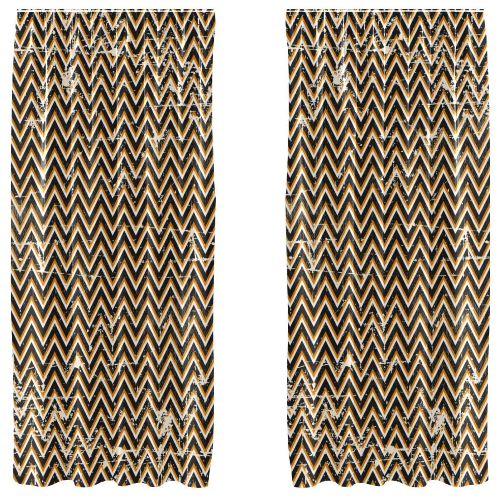 Rideaux occultants chevron grunge pour bloquer la lumière du jour