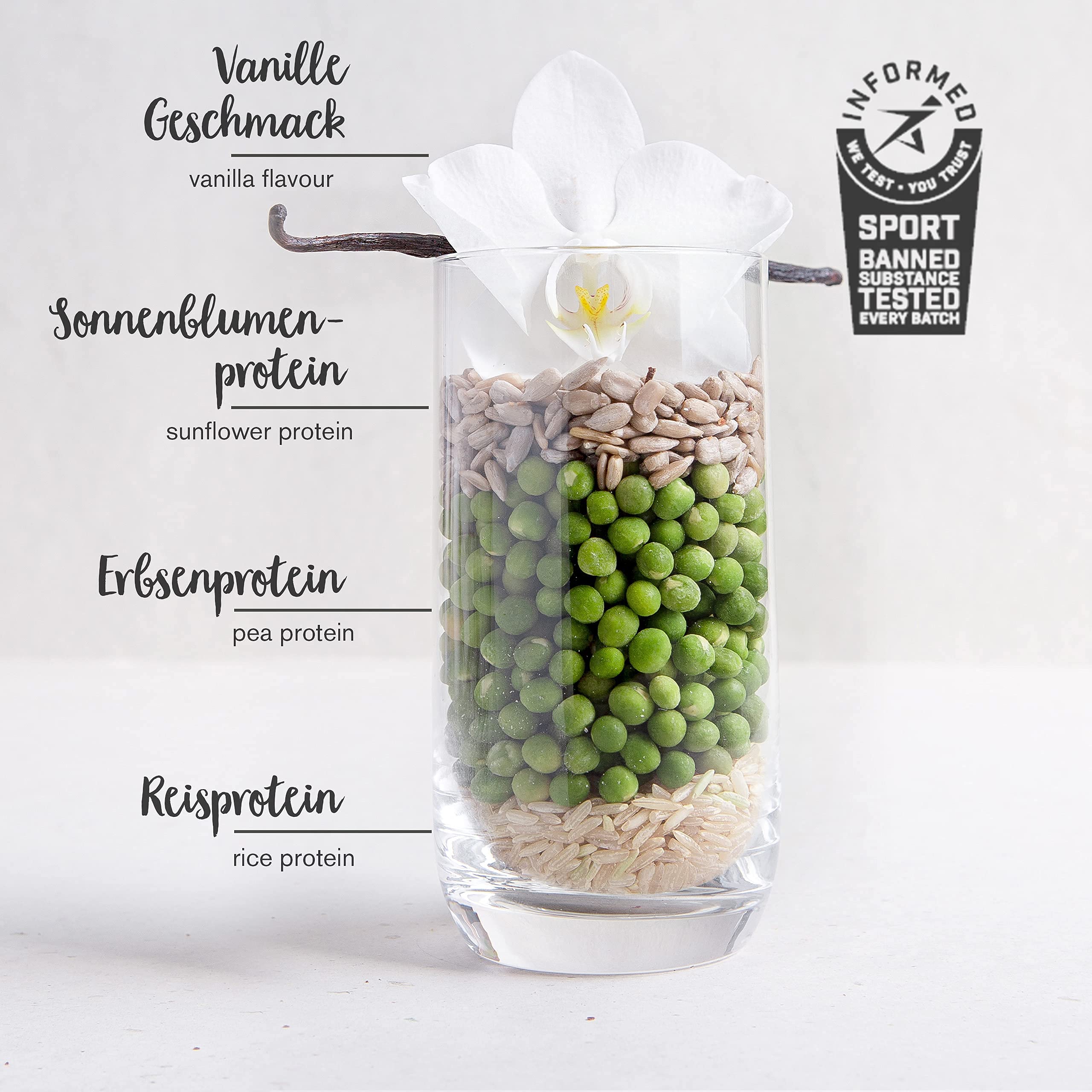 nu3 Vegan Protein Powders Vanilla Protein Powder 1 Kg of 100 Plant