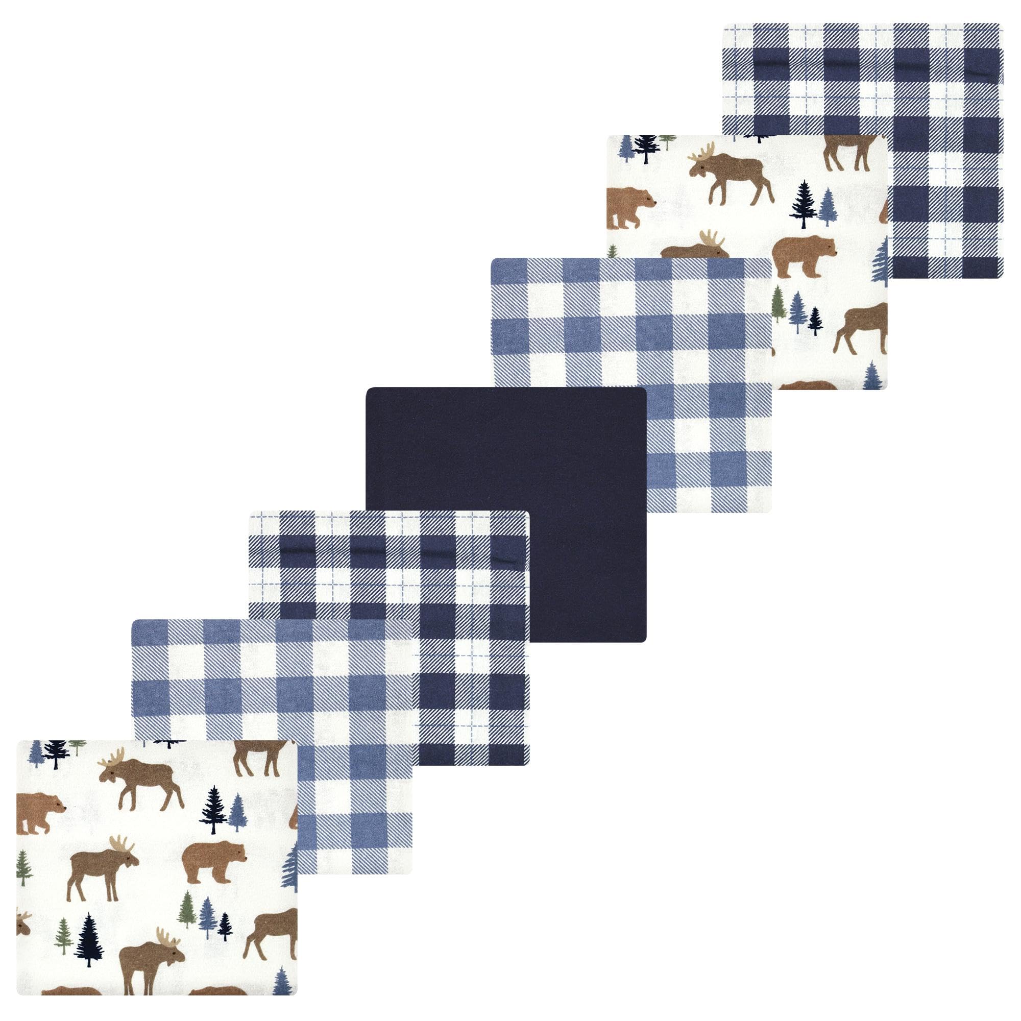 Luvable Friends Little Treasure Flannel Receiving Blankets 7pk