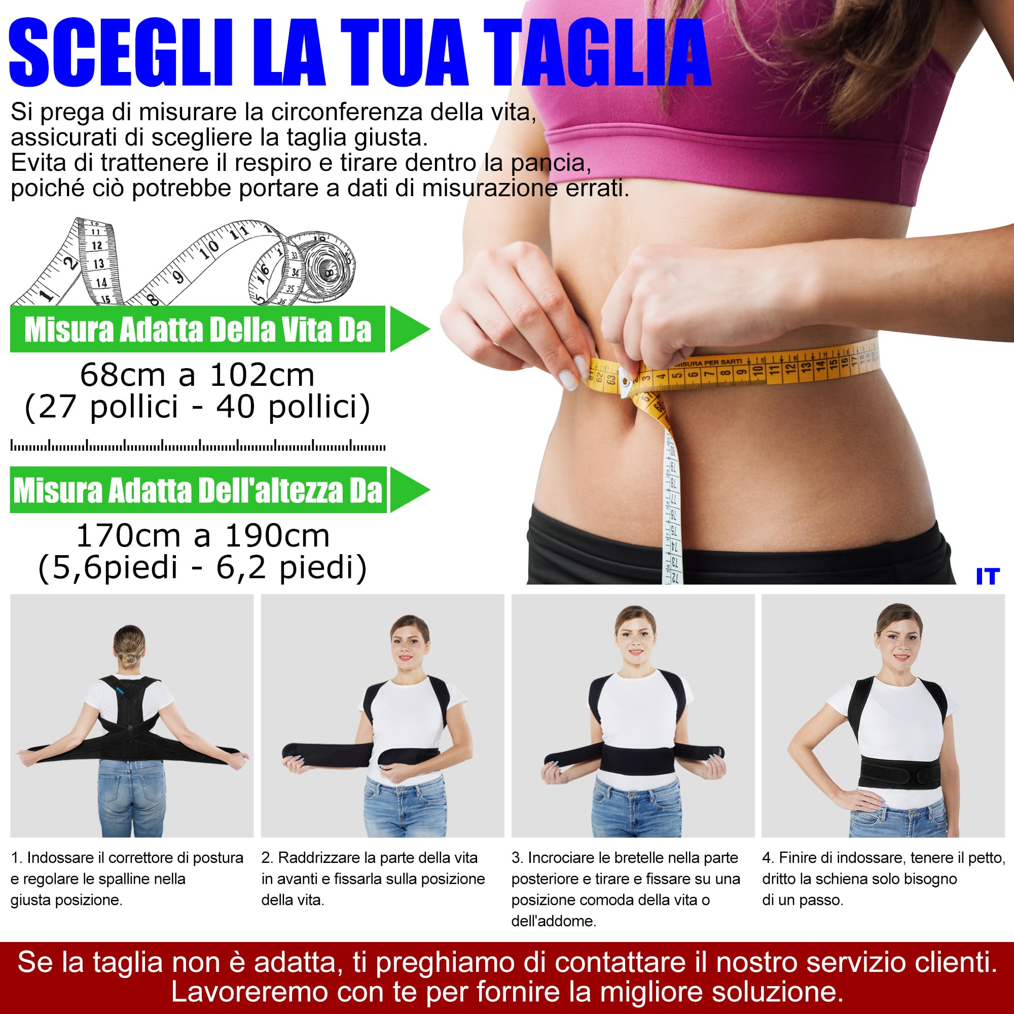 ABISIKER Correttore Posturale,Schiena Dritta Traspirante E Regolabile,Postura Schiena Uomo Donna Allevia Il Dolore Alle Spalle E Alla Schiena,Correttore Postura Supporta La Vita E Corregge La Gobba
