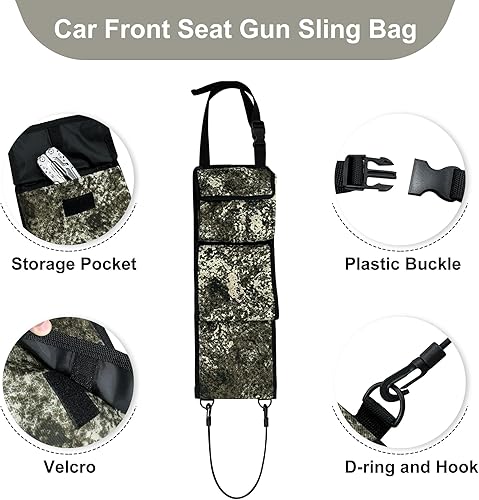 Miniatura 2 de mydays - Soporte organizador de pistolas para parte trasera de asiento frontal de vehículo para rifles de caza  escopetas (color camuflaje)