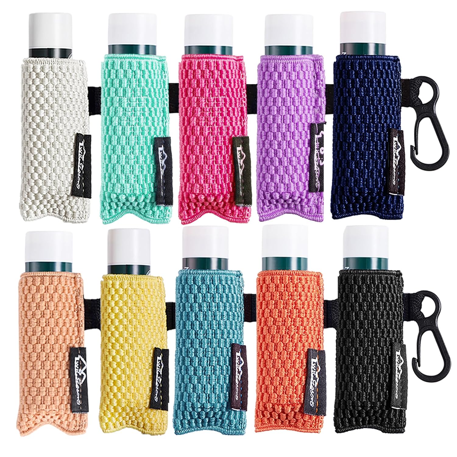 WK IEASON Lip Balm Holder Keychain - 10pcs Clip-on Sleeves