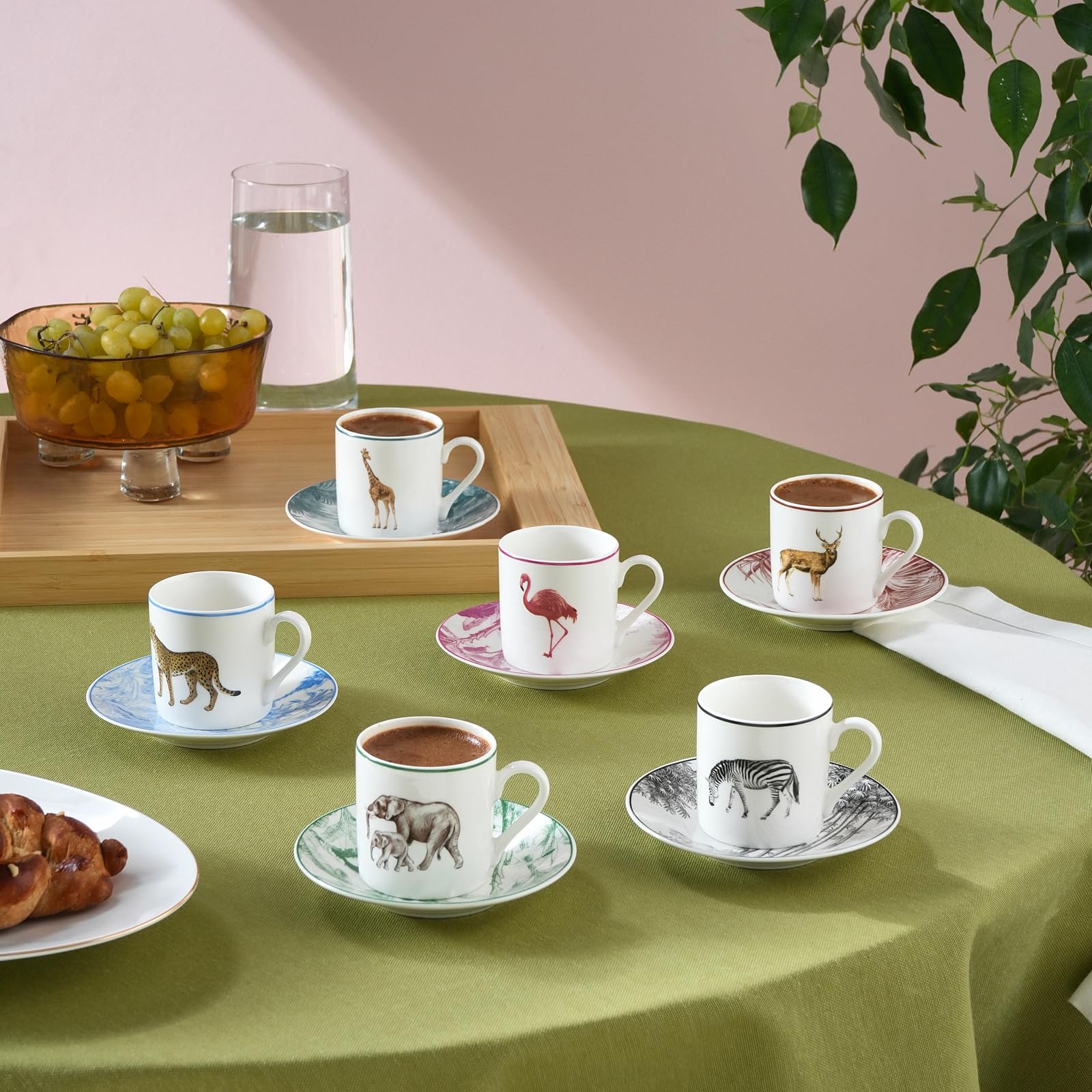 Karaca Jungle 6 Kişilik Kahve Fincanı Takımı 80 ml