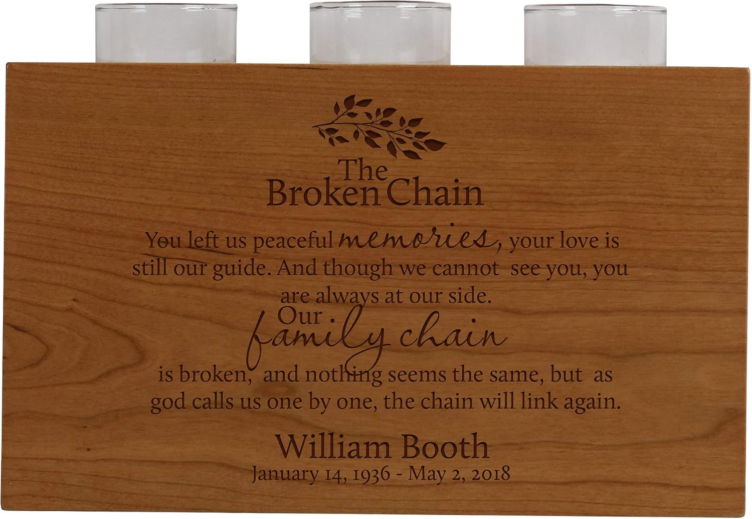 Lifesong Milestones Candle Urn for Ashes Adult Male Personalized Memorial Candles for Loss of Loved One Cremation Ashes Keepsake Wooden Box Urns for Human Ashes Adult Female Votive Candle Holders
