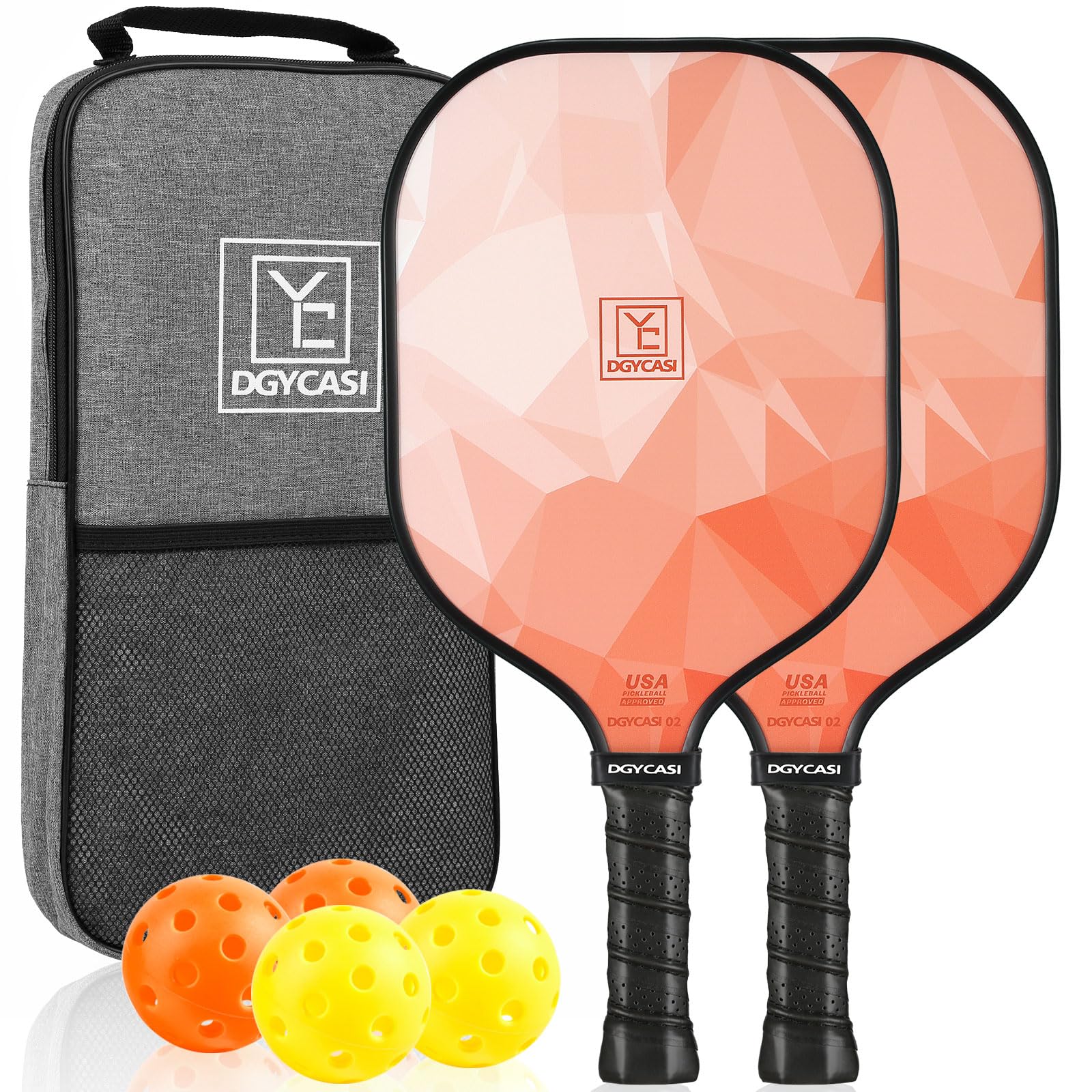 YC DGYCASI Pickleball Paddles Set of 2 USAPA Approved Pickleball Set 2026