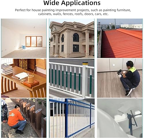 Miniatura 6 de Pulverizador eléctrico de pintura de 650 W, pistola de pintura en aerosol HVLP, pistola rociadora de pintura de alta potencia con 4 boquillas, 1