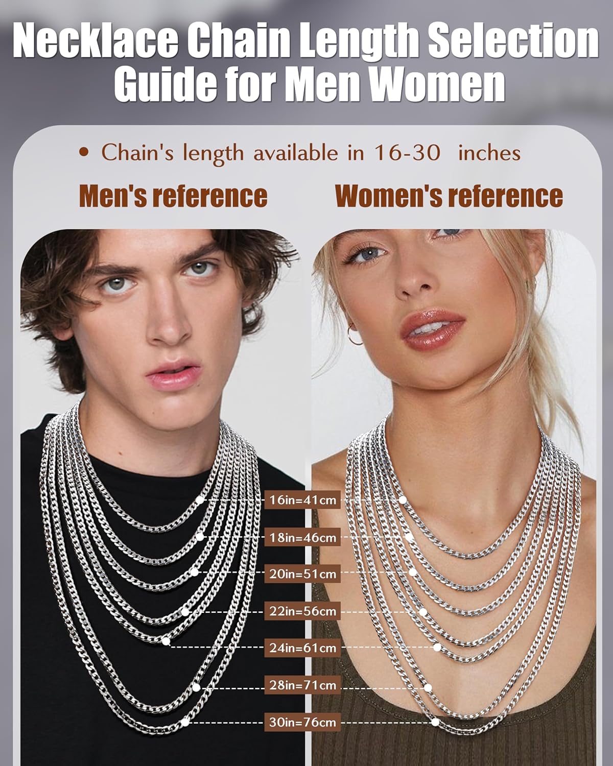 Besteel 925 Sterling Silver Cross Necklace for Men Women, 5MM Durable Stainless Steel Non Tarnish Cuban Link Curb Chain with Silver Cross Pendant, Mens Cross Crucifix Necklaces Jewelry 16-30 Inches - Image 6