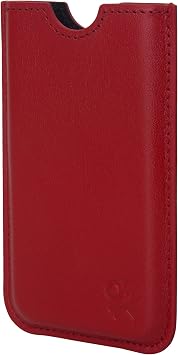 Token Bags Leather Iphone Case, Red, One Size
