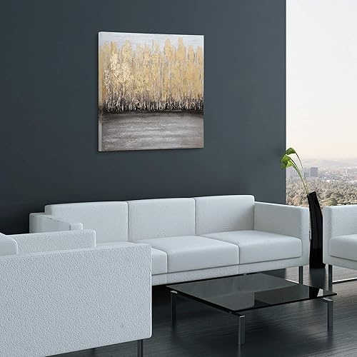 Miniatura 6 de Empire Art Direct Arte abstracto para pared, lienzo pintado a mano con textura por Martin Edwards, sin marco, 36 x 36 pulgadas, naturaleza