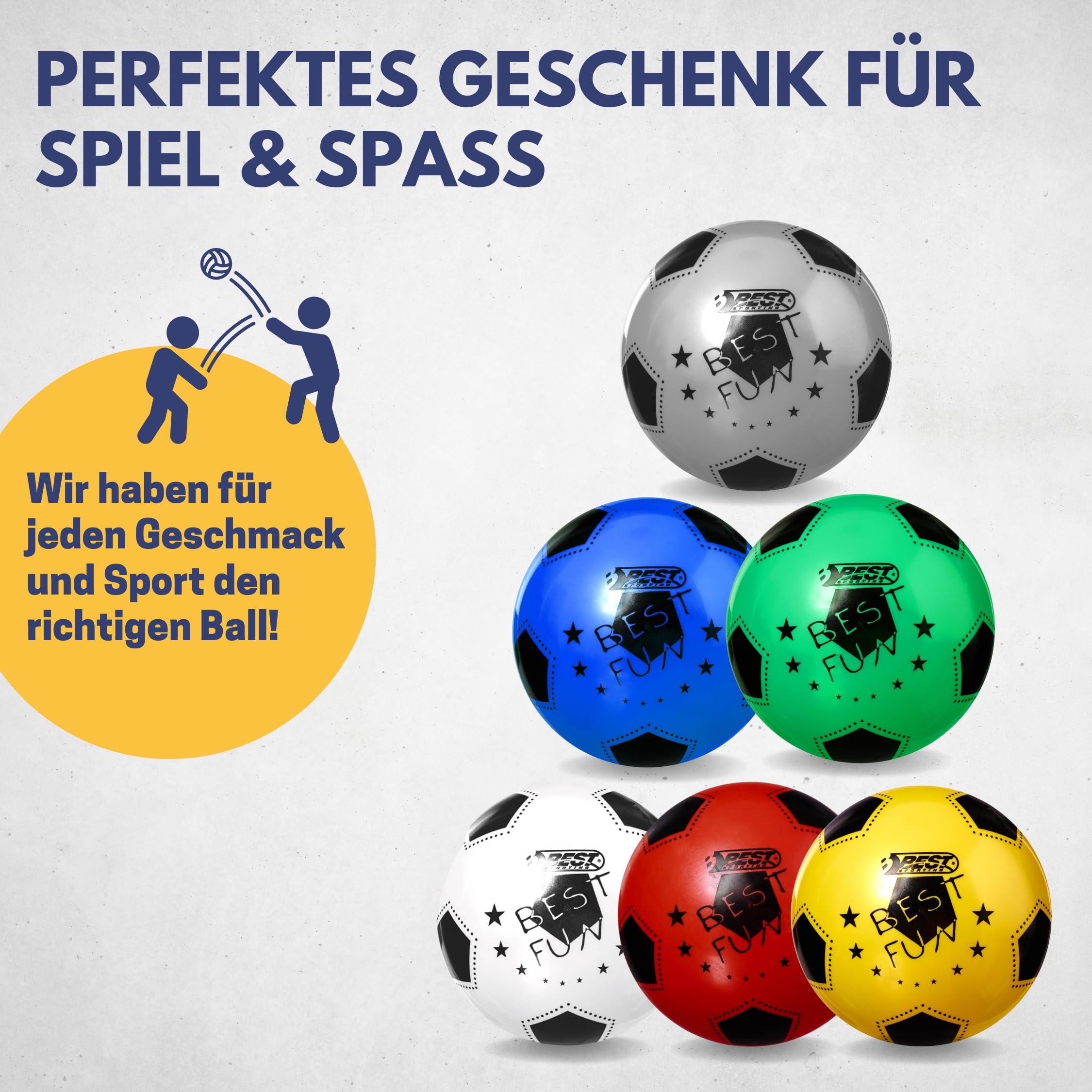 SHATCHI 10er-Set Aufblasbare PVC-Fußbälle – Bunte Strandbälle Für Kinder, 21,6 Cm, Für Drinnen & Draußen, Partytütenfüller