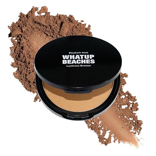 Elizabeth Mott Whatup Beaches Kit de contorno de polvo facial bronceador Paleta de polvos bronceadores faciales veganos y libres de crueldad para