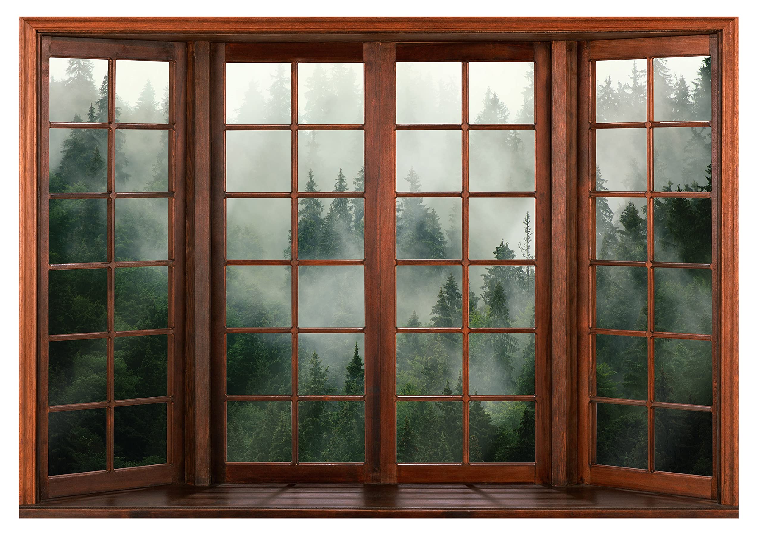 WallArena - Vinyl Wallpaper Window – 368x254 cm Wallpaper for Living Room & Bedroom - - Wallpapers - Wall Covering - Feature Wall & Photo Wall - Window Effect — image 1