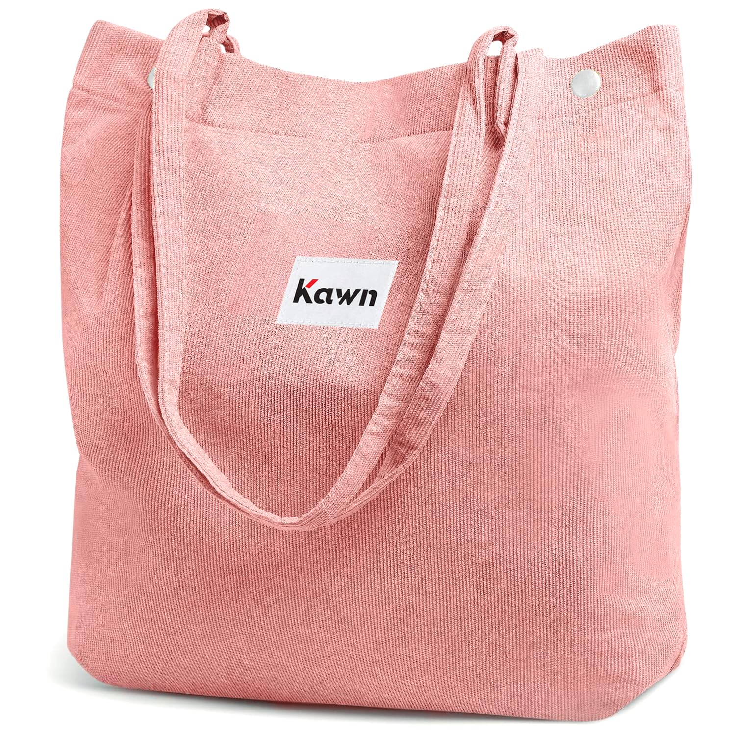 KawnWomen Corduroy Tote Bag Canvas Shoulder Purse Reusable Shopping Bag Grocery Bag Large Capacity Washable Handbag Girls Shoulder Bag with Inner Pocket For Daily Use Work Travel