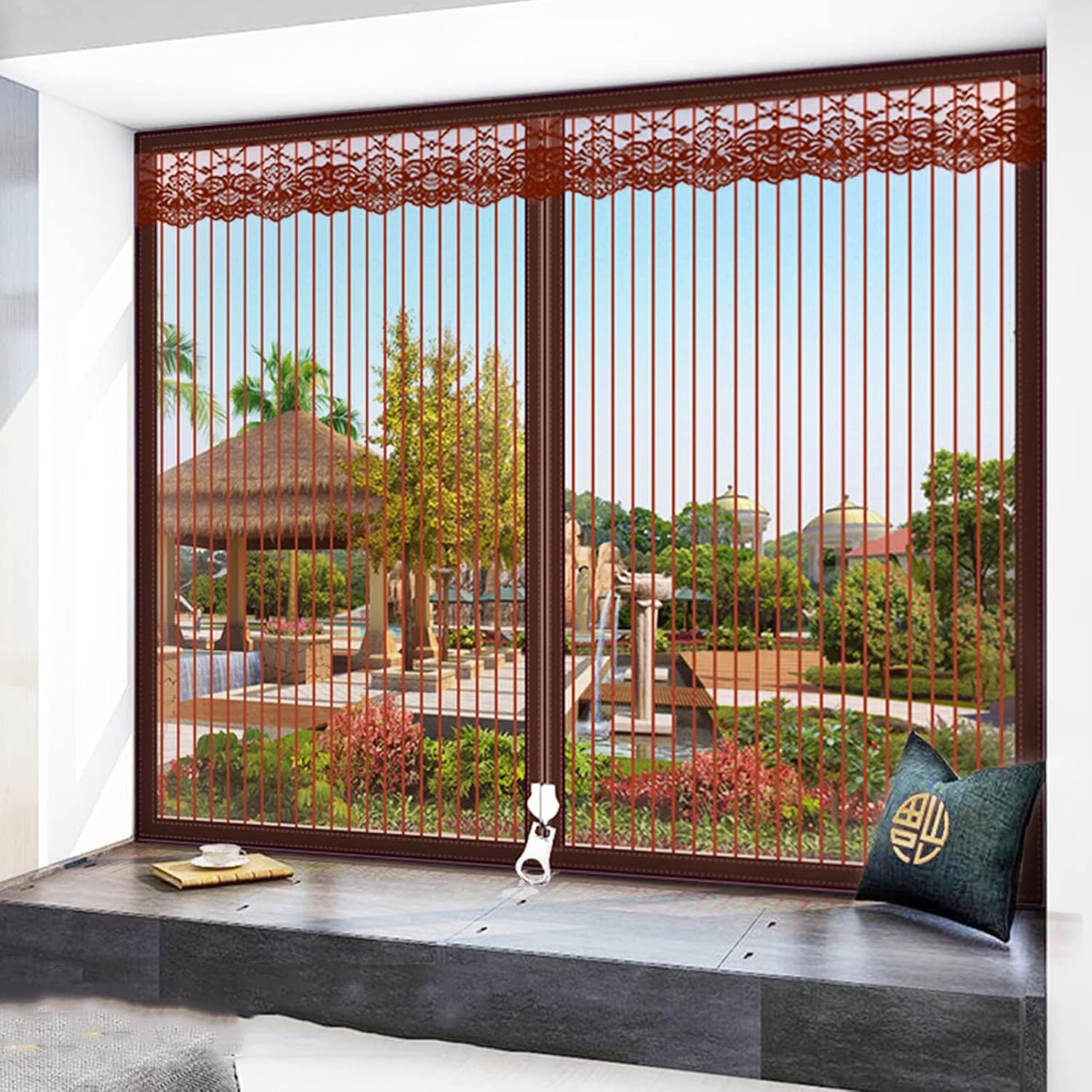 Fly Screen for Windows,Removable & Washable Insect Mesh Mosquito Screen,Fly Screen Window Mesh Insect Netting Bug Bee Mosquitowith Self-Adhesive Tape (W*H:160x160cm/63x63in)