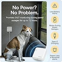 Vista 7 de Monitor de Temperatura Celular Necto - Sistema de Monitoreo de Temperatura de Seguridad para Mascotas de RV. Sensor Remoto de Corte de Energía