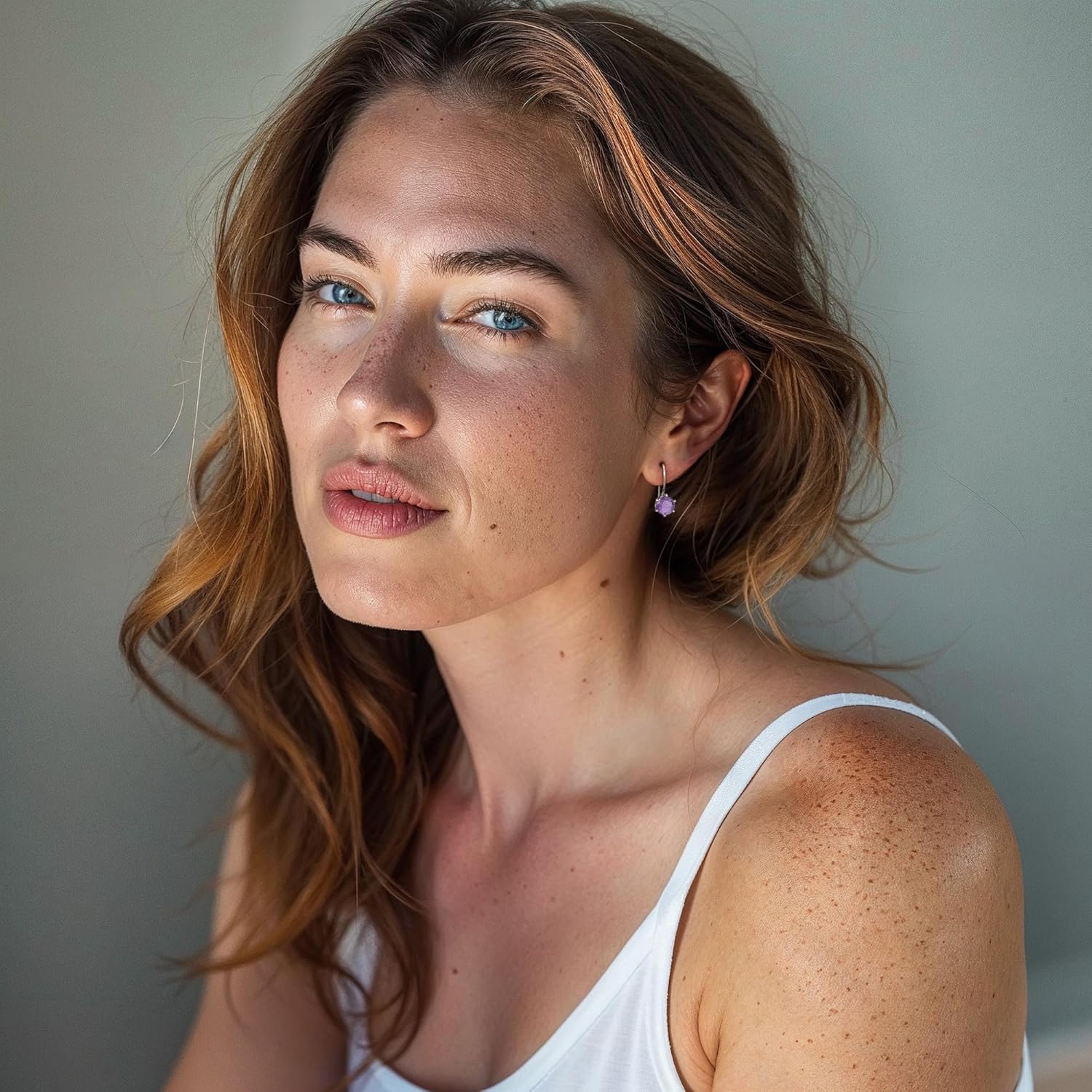 925 Sterling Silver Gemstone Earrings for Women - Silver Drop Earrings for Women - Formal Earrings for Women Silver - Wedding Guest Earrings for Women - Sterling Silver Gemstone Earrings - Image 2