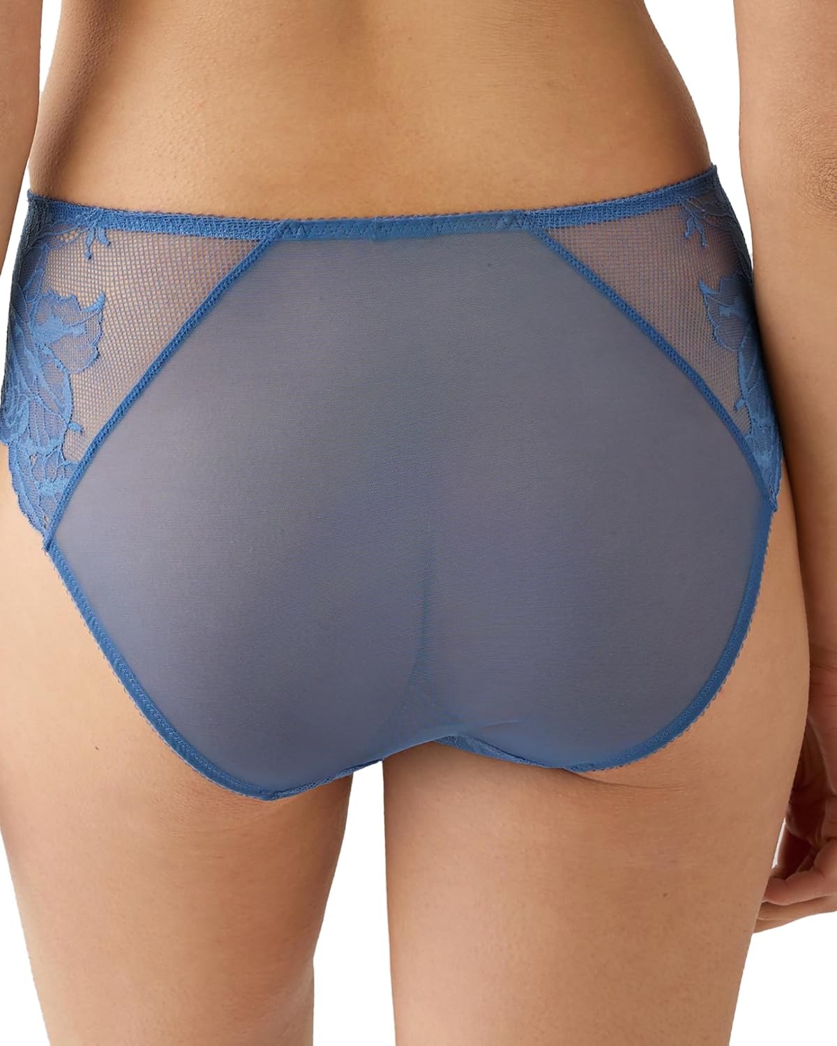 Wacoal womens Vivid Attraction Lace Mesh Back Full Coverage Hi-cut Brief Panty, 841384 - Image 2