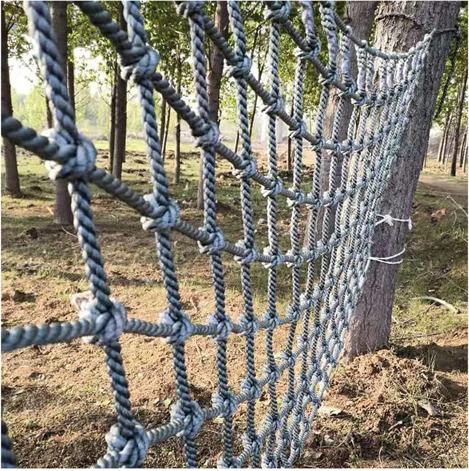 Heavy Duty Climbing Netting for Treehouse & Playground, 2M x 2M (6.5FT x 6.5FT) Safety Rope Net for Outdoor Adventures, Cargo Net for Trucks & Trailers