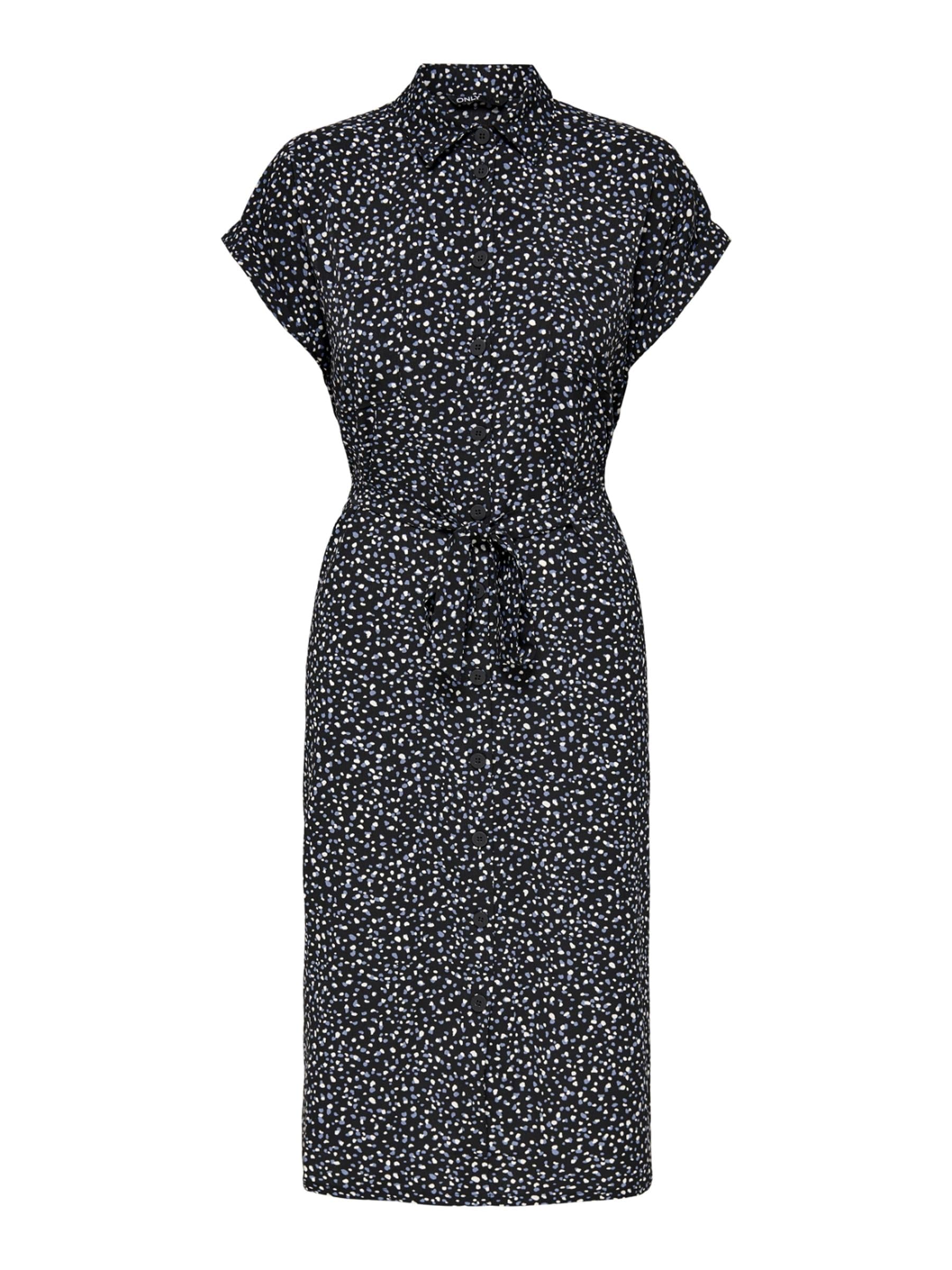 ONLY Women's ONLHANNOVER S/S Shirt Dress NOOS WVN Dress,Black/AOP:Confetti,12UK