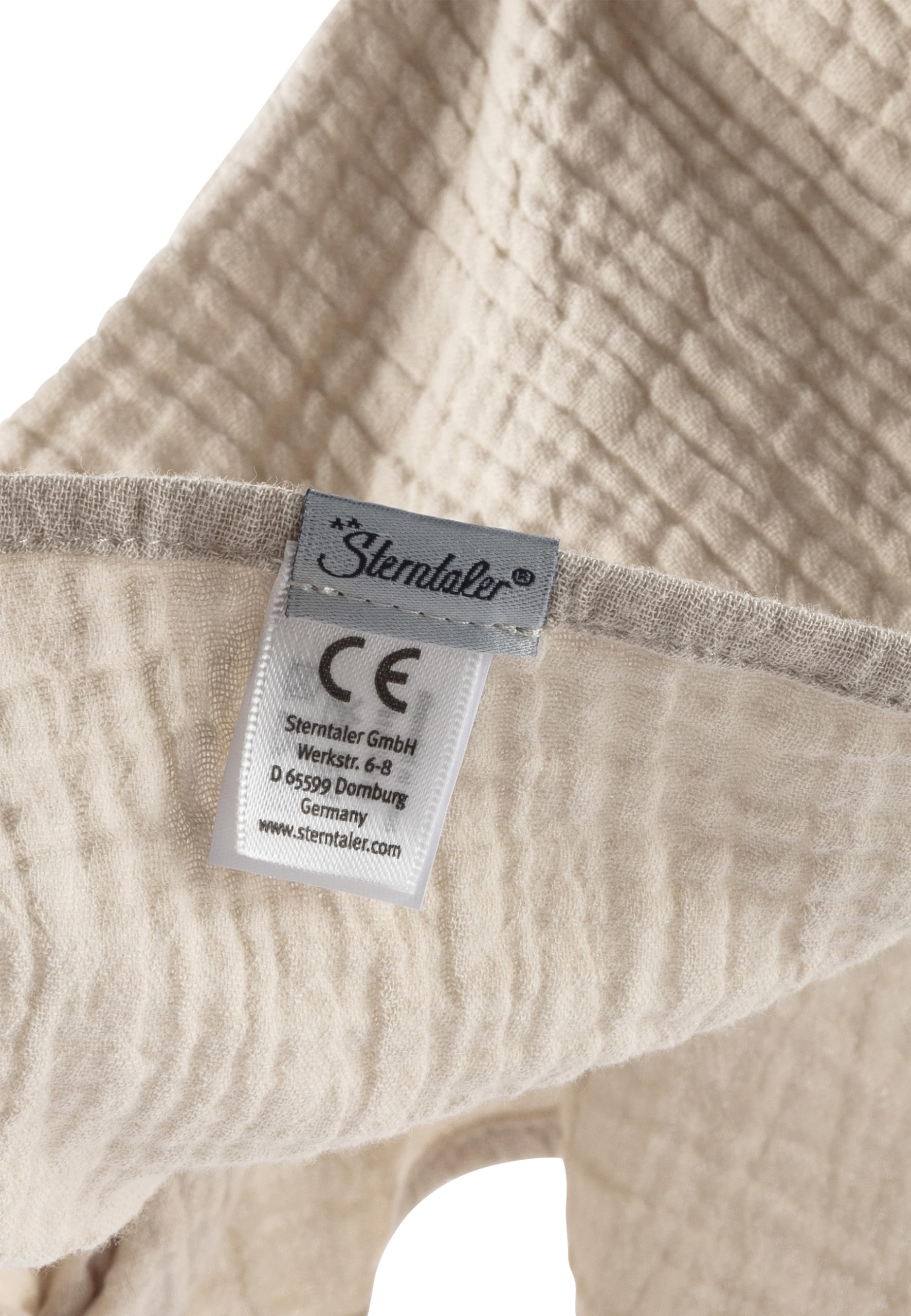 Foulard per neonato Luna con viso ricamato, mussola con dettagli nodi, consolatore per ragazzi e ragazze
