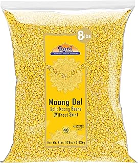 Rani Moong Dal (Split Mung Beans Without Skin) Lentils Indian 128oz (8lb...