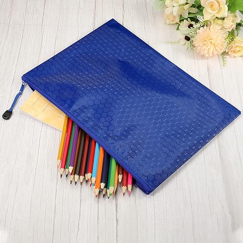 Miniatura 6 de PATIKIL Bolsas impermeables con cremallera, paquete de 10 unidades tamaño A4 para documentos organizador de almacenamiento para suministros de