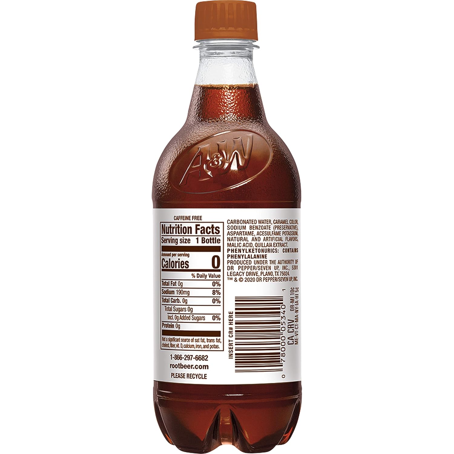 A&W Root Beer, 20 Fl Oz Bottle