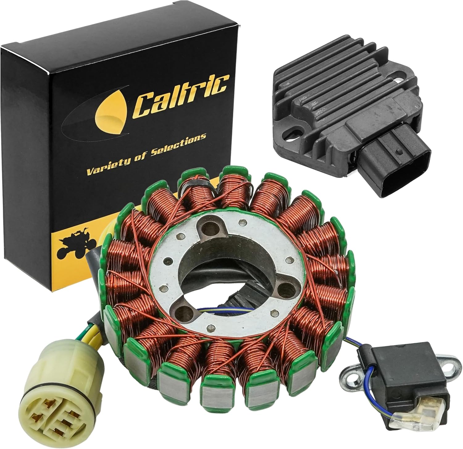 ATV Parts Caltric Stator &amp; Regulator Rectifier For Arctic Cat 500 ATV 2000-2002 Models 500 AUTO 4x4 Parts