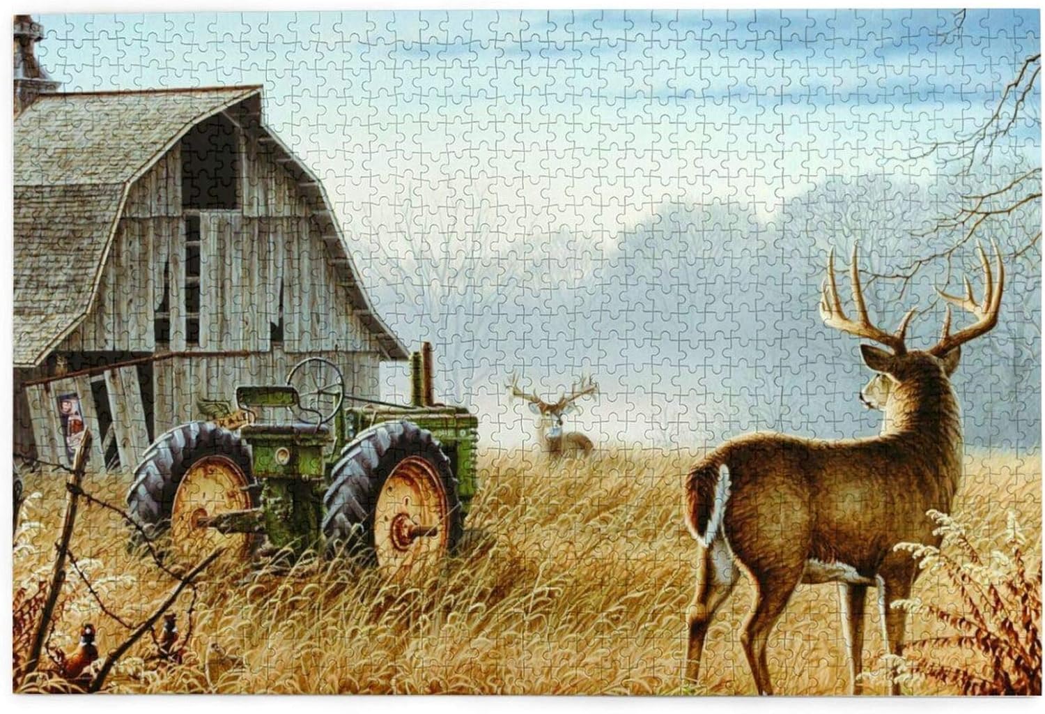 Deer Hunting and Tractors Jigsaw Puzzles for Adults 1000