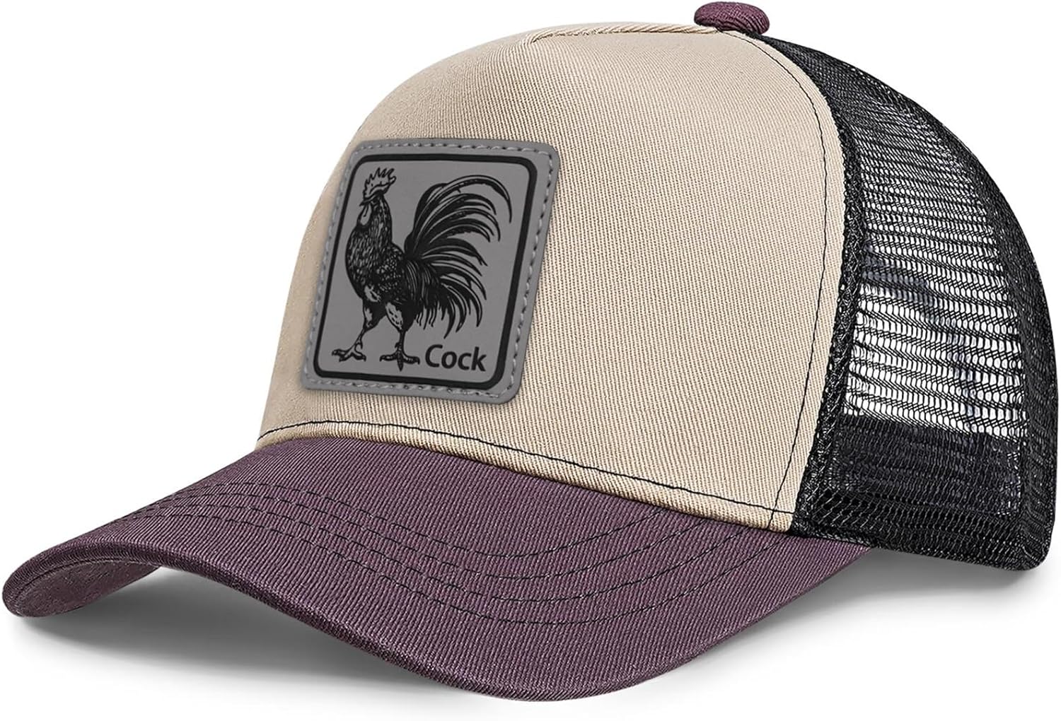 Animal Trucker Hats Leather Pattern Adjustable Snapback Mesh Animal Baseball Cap for Men - Image 2