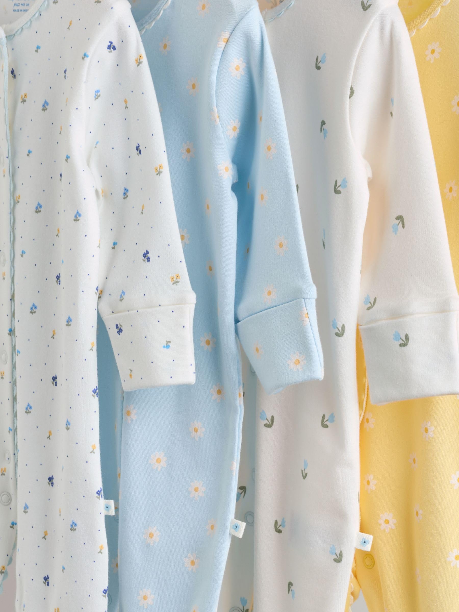 NEXT Bambina Confezione da 4 Tutine Neonati | Neonato, Standard, Mid Rise, Button, 100% cotone