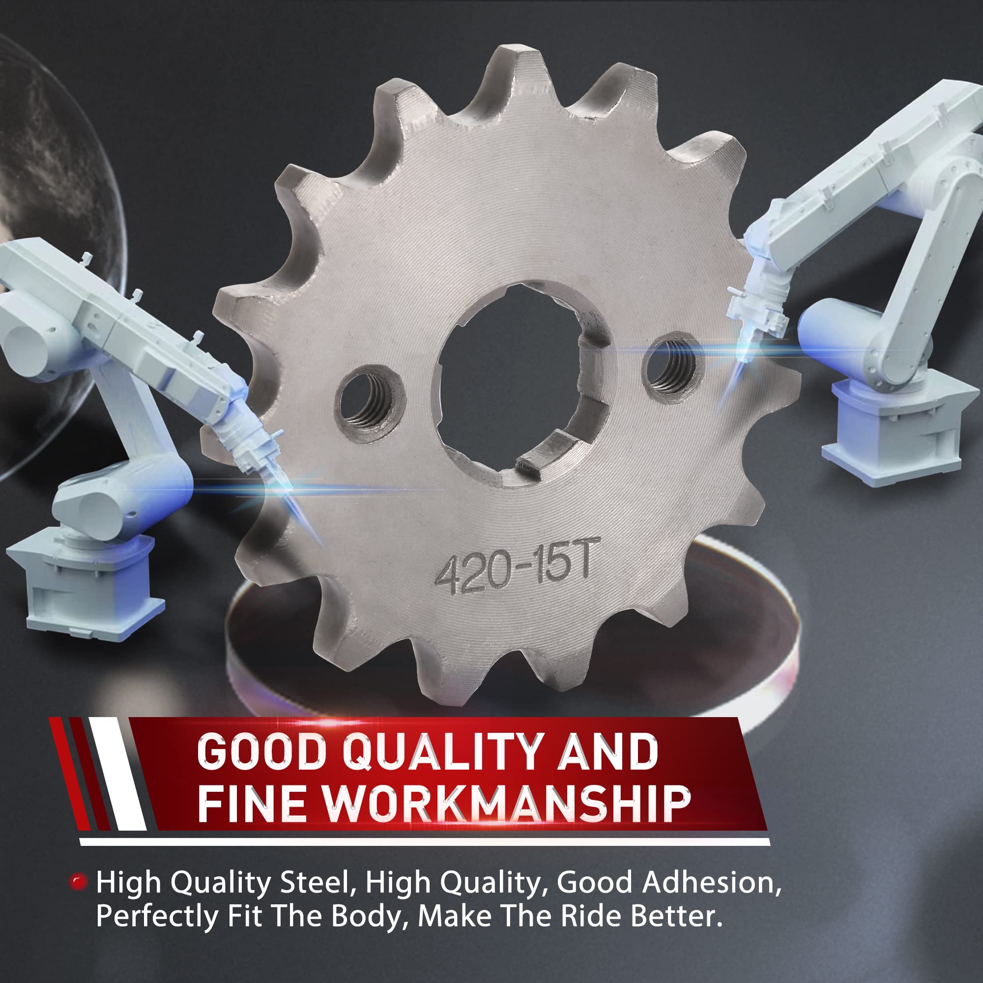 420 16 Tooth 17mm ID Front Engine Sprocket with Re... – Grandado