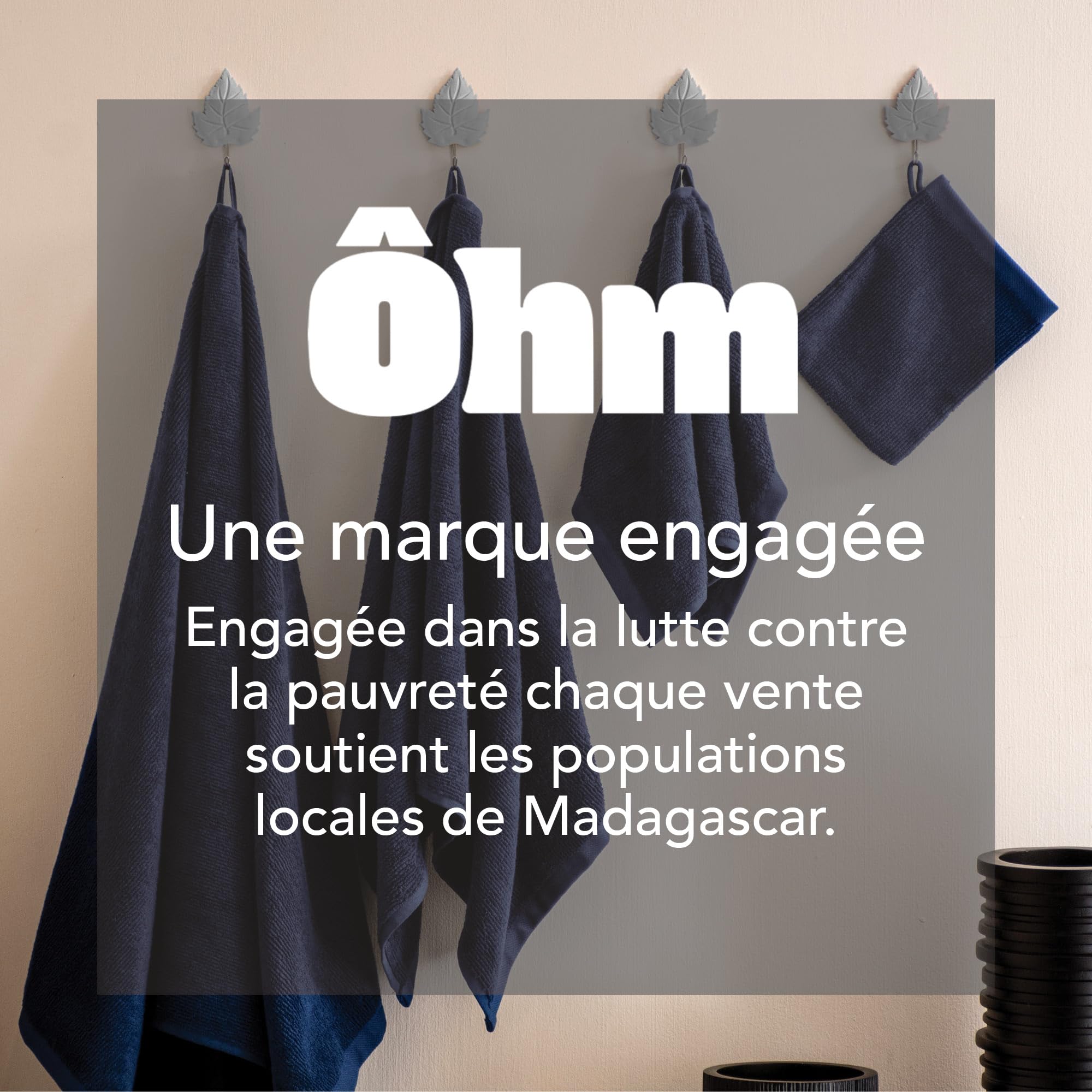 Ôhm Set Serviettes de Bain 4 Pièces Beige 100% Coton 500 g/m² pour Famille – 2 Serviettes 70x140 cm + 2 Serviettes 50x100 cm – Ensemble Linge de Bain Salle de Bain – Certifié Oeko-TEX