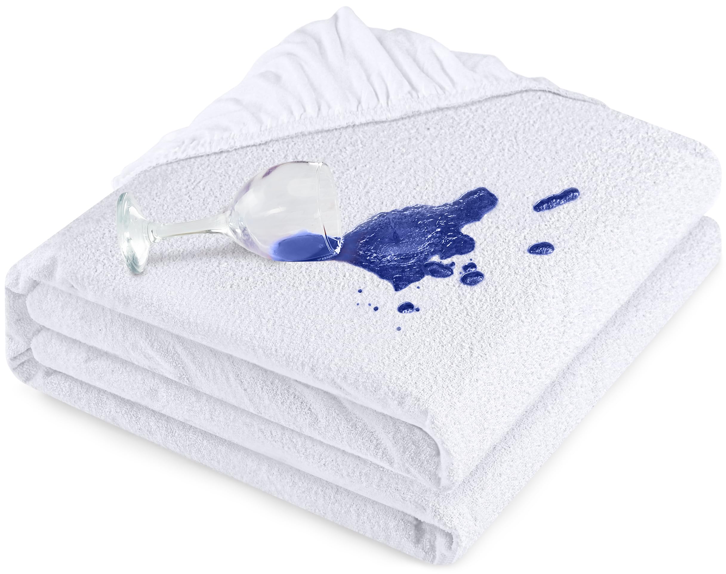 Utopia Bedding Coprimaterasso Piazza e Mezza Francese Impermeabile 135 x 190 x 30 cm, Bambù u Viscosa, Oeko-Tex Certified, Proteggi Materasso, Traspirante, Tutto Intorno Elastico