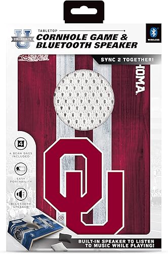 Vista 77 de SOAR Juego de Cornhole de mesa NCAA y altavoz Bluetooth