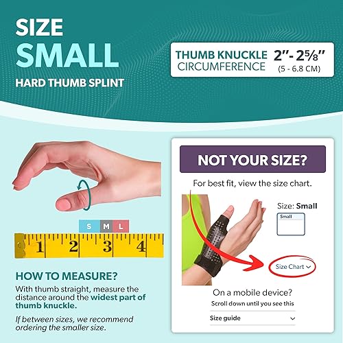 Miniatura 7 de BraceAbility - Férula de plástico duro para el pulgar  Tratamiento de la artritis para inmovilizar y estabilizar las articulaciones CMC basal y MCP