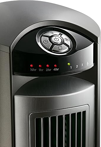 Miniatura 8 de Lasko Ventilador de torre oscilante con control remoto, ventiladores de piso silenciosos para dormitorio, 42 pulgadas, plateado T42951 Grano