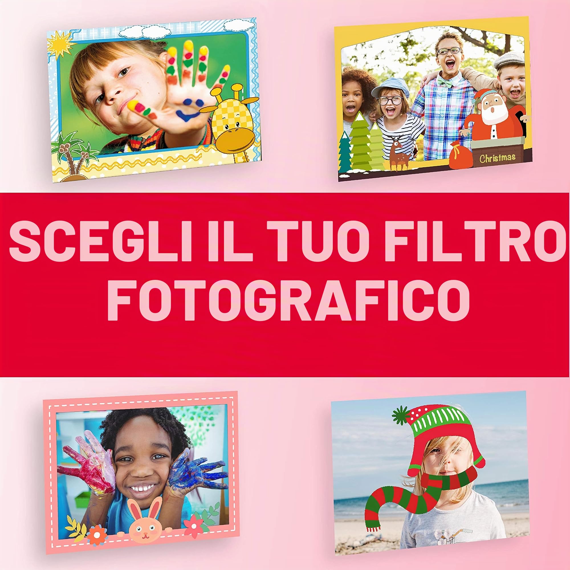 AgfaPhoto Macchina fotografica bambini | Realikids Cam 2 HD digitale per bambini con slot per schede SD | Batteria al litio e design ergonomico | Rosa fotocamera bambini con solida impugnatura