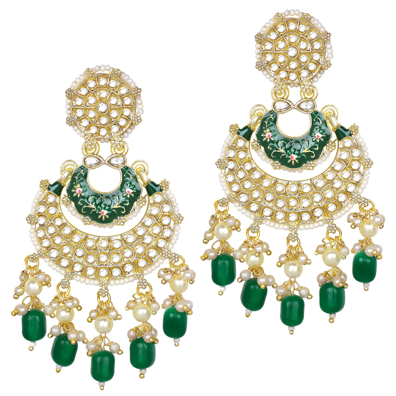 Peora Gold Plated Handcrafted Pearl Dangle Earrings Traditional Jewellery for Women (B09K57BYJ1) Amazon Price History, Amazon Price Tracker