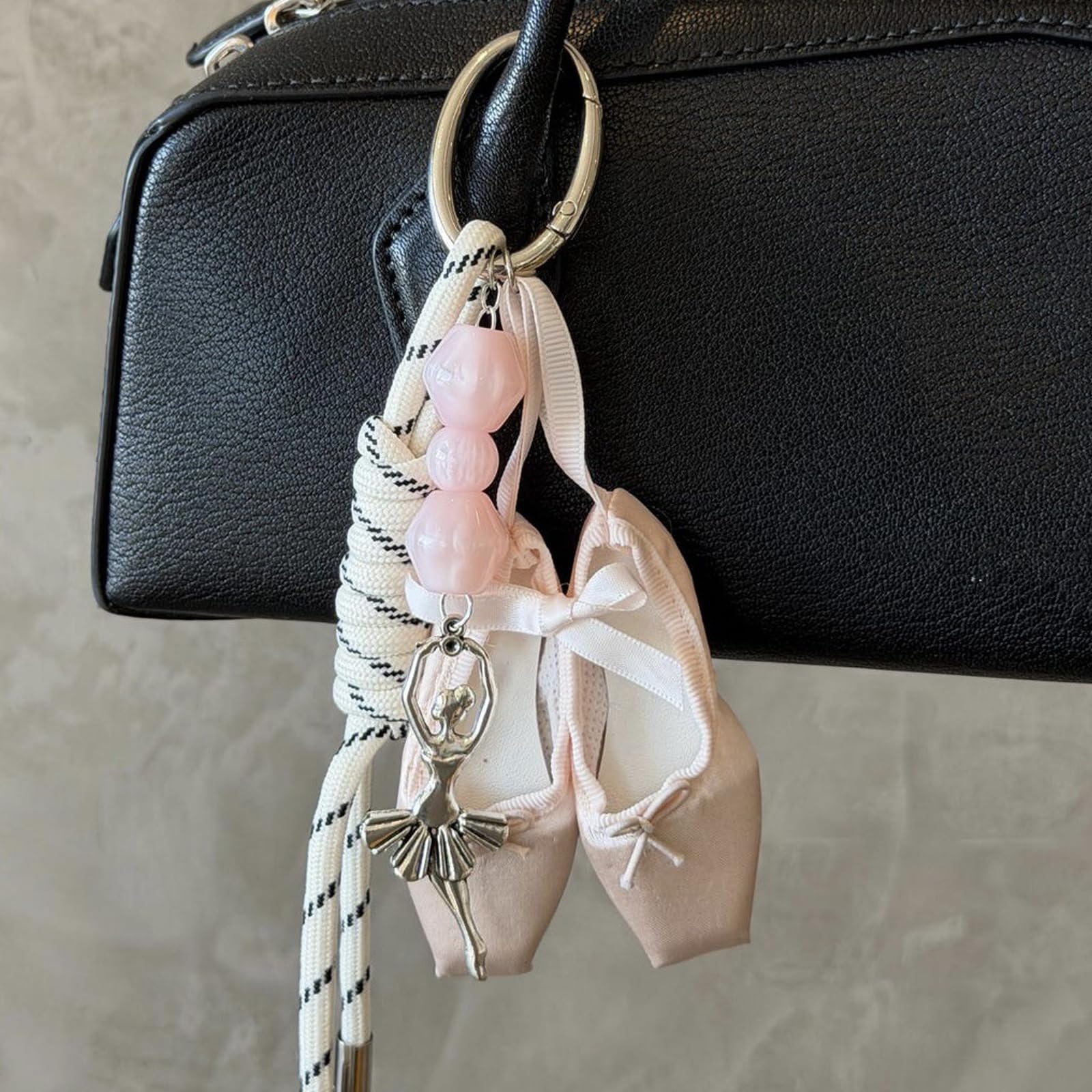 Generico Portachiavi a tema balletto artistico Elegante scarpa da ballo Accessorio Ciondolo per borsa Perfetto per amanti della danza Bellissimo portachiavi con pantofola da ballo