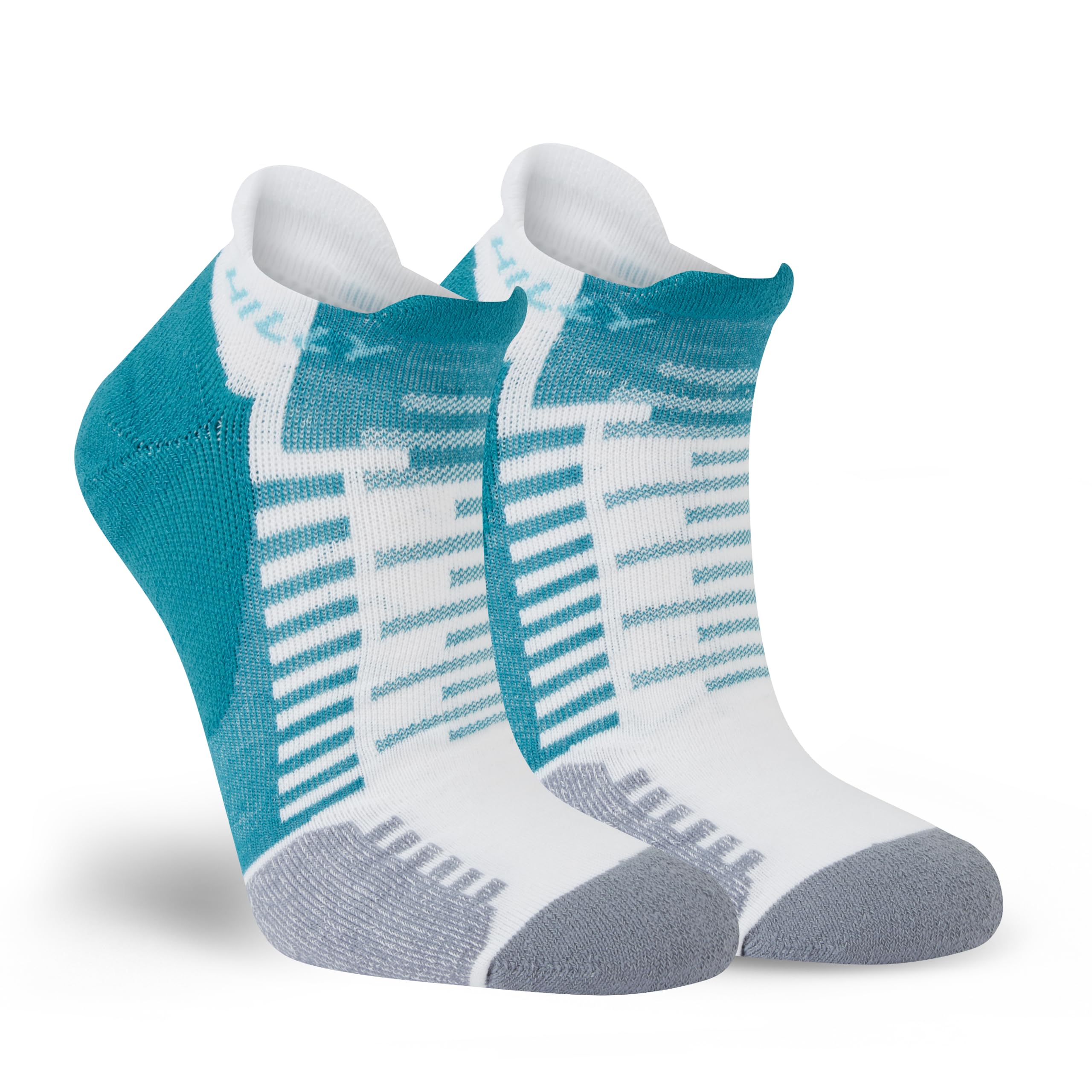 Hilly, Active - Socklet - Min Cushioning, Teal/White, S