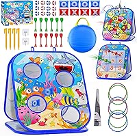 Vista 1 de Bean Bag Toss Game for Kids, Cornhole Board Toddler Toys for Kids Party Activity and Outdoor Yard Backyard, Birthday Gift or Christmas for Aged 3 4