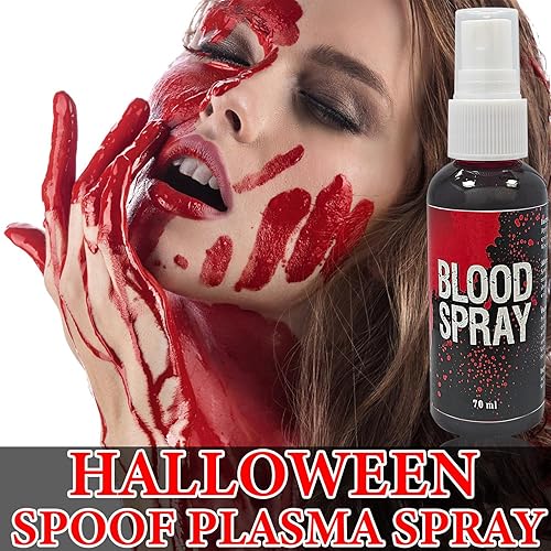 Miniatura 2 de 2 piezas de aerosol de sangre falsa de Halloween, salpicaduras de sangre realista, lavado de sangre falsa, sangre falsa para ropa, kit de maquillaje
