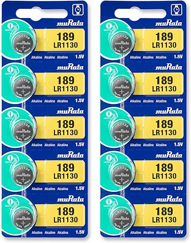 Miniatura 7 de Murata Batería LR1130 AG10 389A 1.55V Pila de Botón Alcalina (5 Baterías)