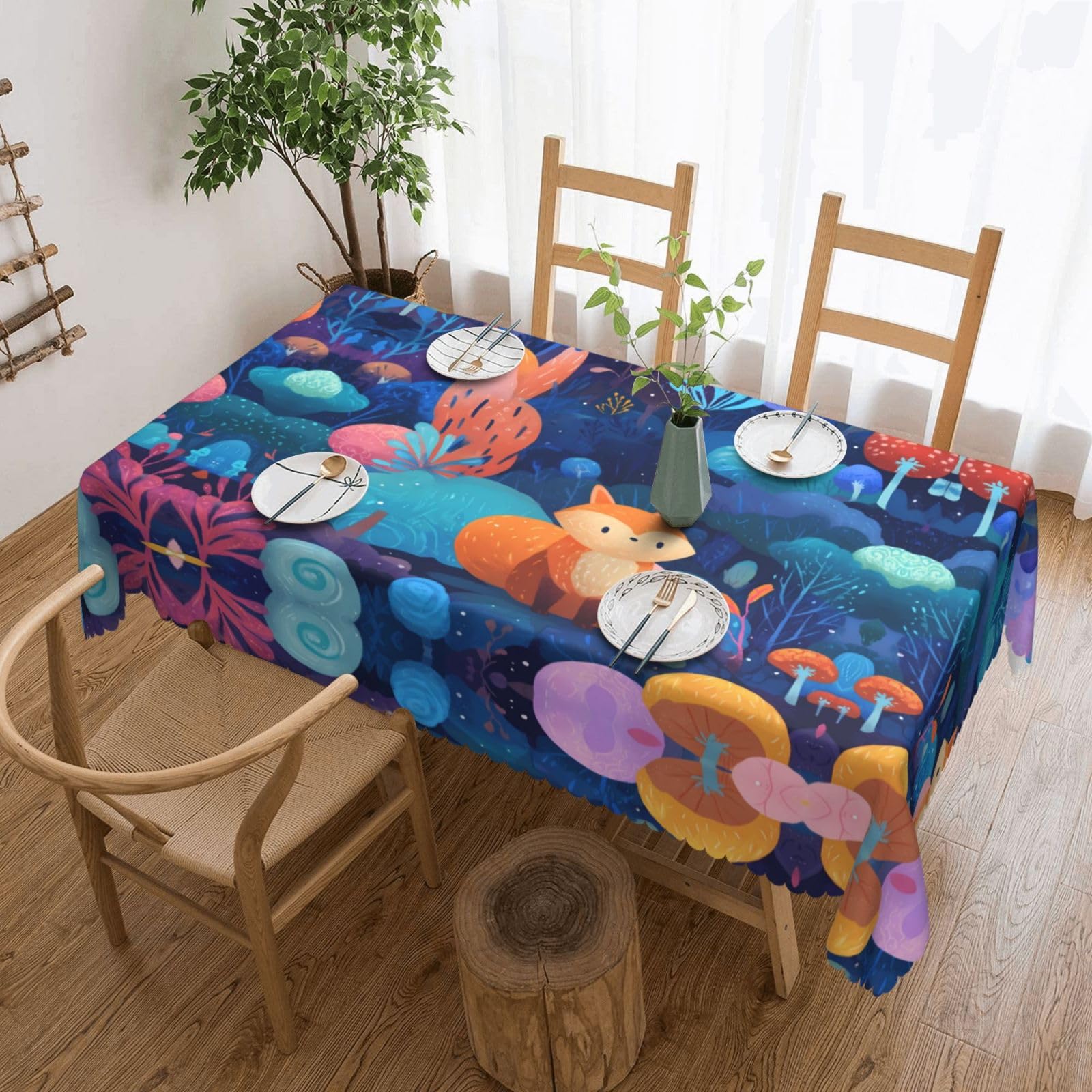 MROWYC Ragdoll Fox Printed tablecloths are suitable for hotels, picnics, and parties, and can effectively protect the tabletop