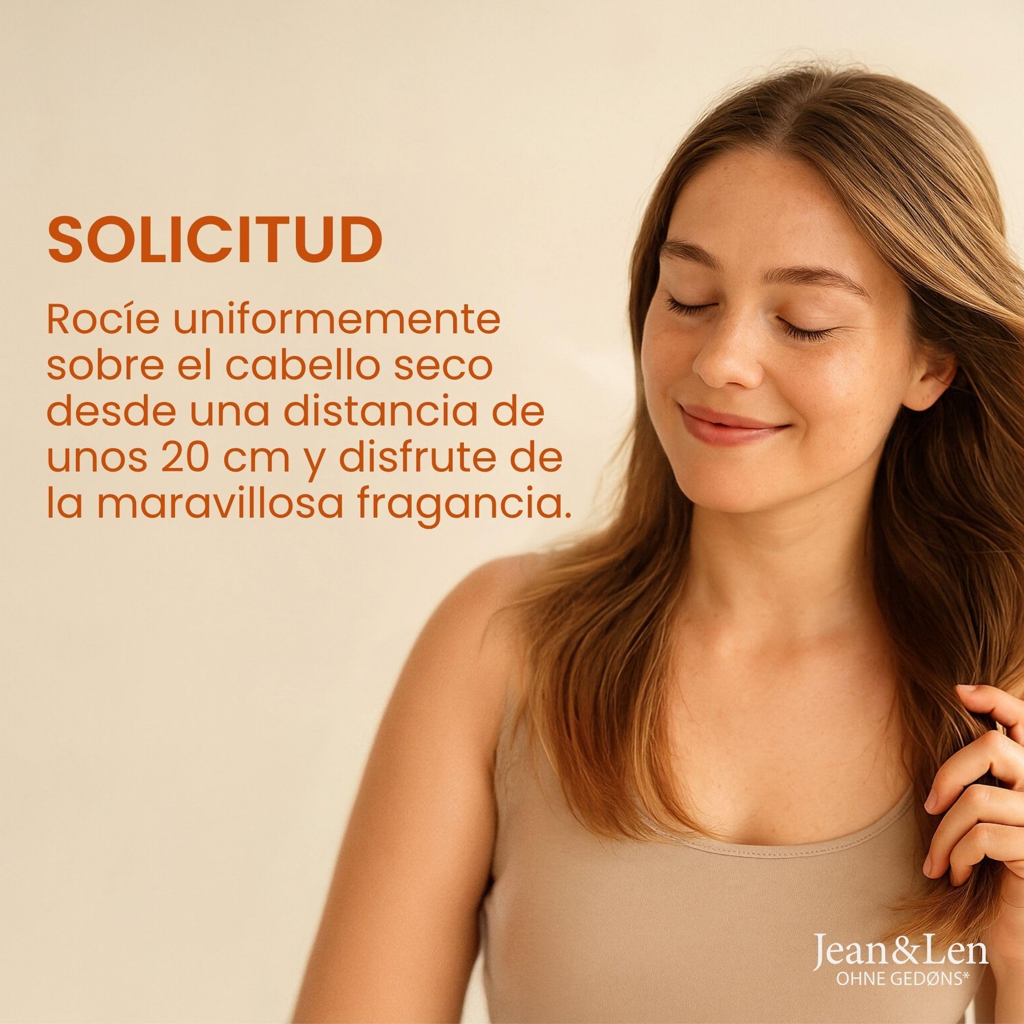 Jean & Len perfume capilar You’re My Cutie Chai, fórmula de cuidado con aminoácidos y pantenol, aroma invernal a especias chai, vainilla y naranja, con partículas de purpurina dorada, vegano, 105 ml