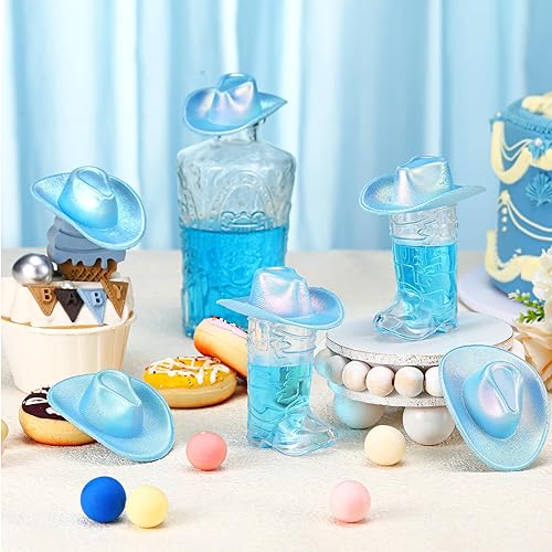 Miniatura 4 de Vesici 20 vasos de tiro para botas de vaquero, gafas de tiro de vaquera occidental, sombreros, suministros de fiesta temática de vaquera espacial,