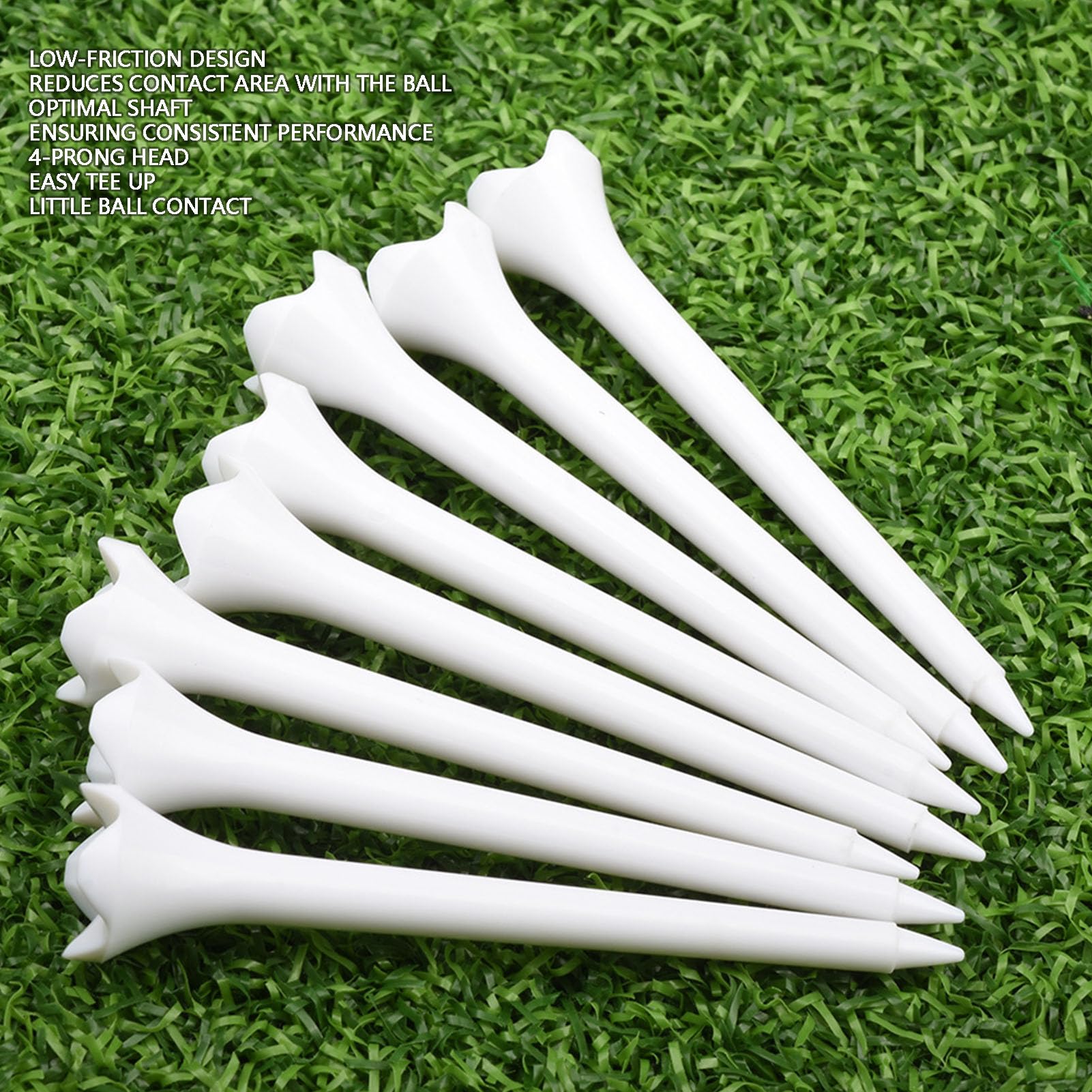 Fockety Tees de Golf, 83 Mm, Paquete de 500, ABS